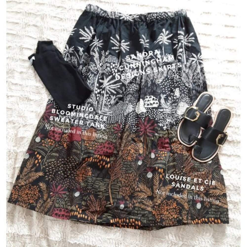 Sandra Cunningham Designs Women's Black and Brown Multicolor Skirt - Picture 3 of 10